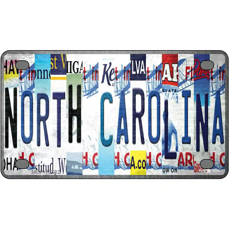 North Carolina Strip Art Novelty Metal License Plate Tag 4" x 2.2" (MLP)