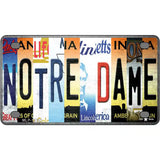 Notre Dame Strip Art Novelty Metal License Plate Tag 4" x 2.2" (MLP)