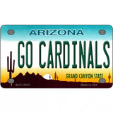 Go Cardinals Novelty Metal License Plate Tag 4" x 2.2" (MLP)