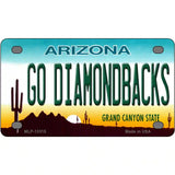 Go Diamondbacks Novelty Metal License Plate Tag 4" x 2.2" (MLP)