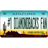 Number 1 Diamondbacks Fan Novelty Metal License Plate Tag 4" x 2.2" (MLP)