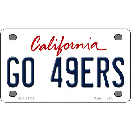 Go 49ers Novelty Metal License Plate Tag 4" x 2.2" (MLP)