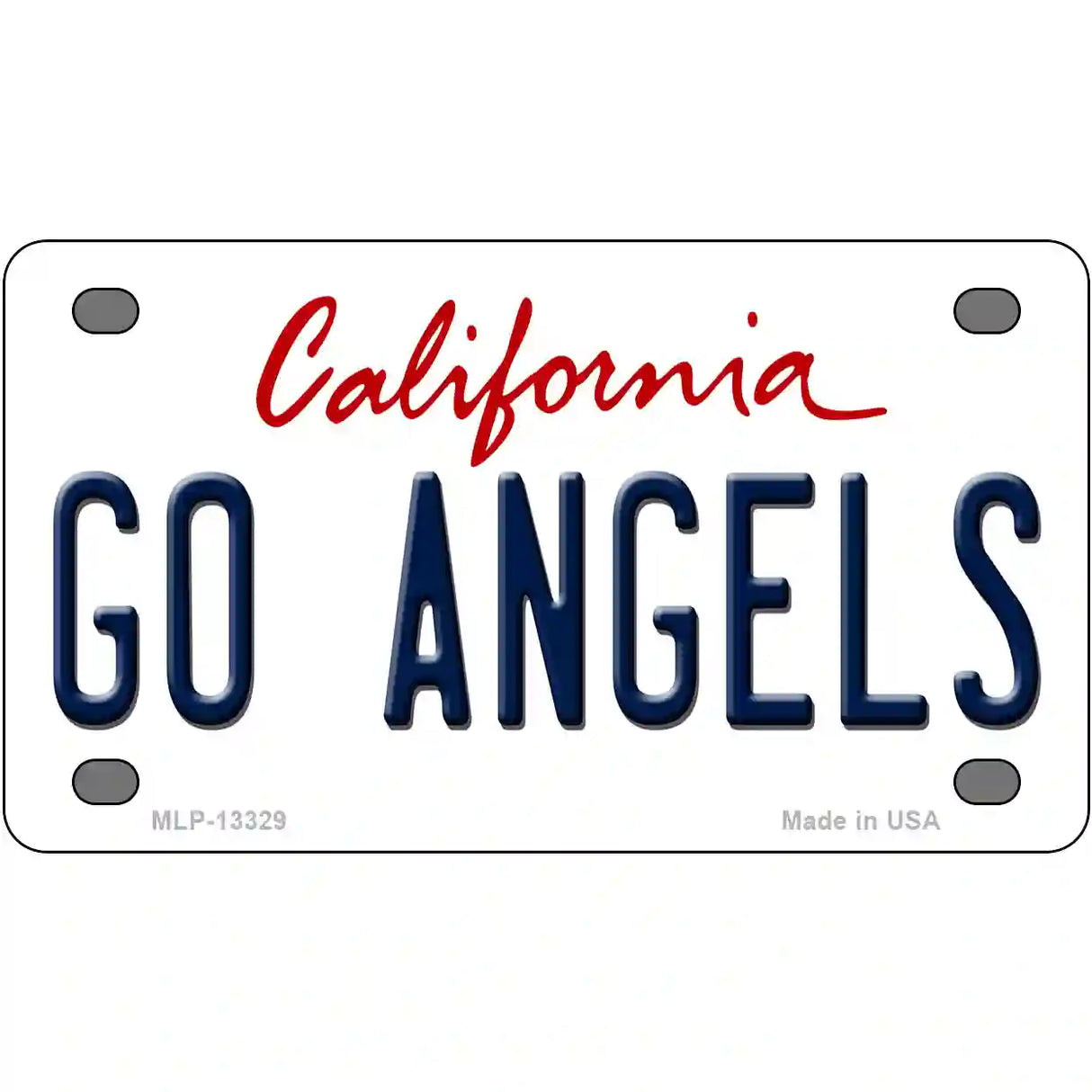 Go Angels Novelty Metal License Plate Tag 4" x 2.2" (MLP)