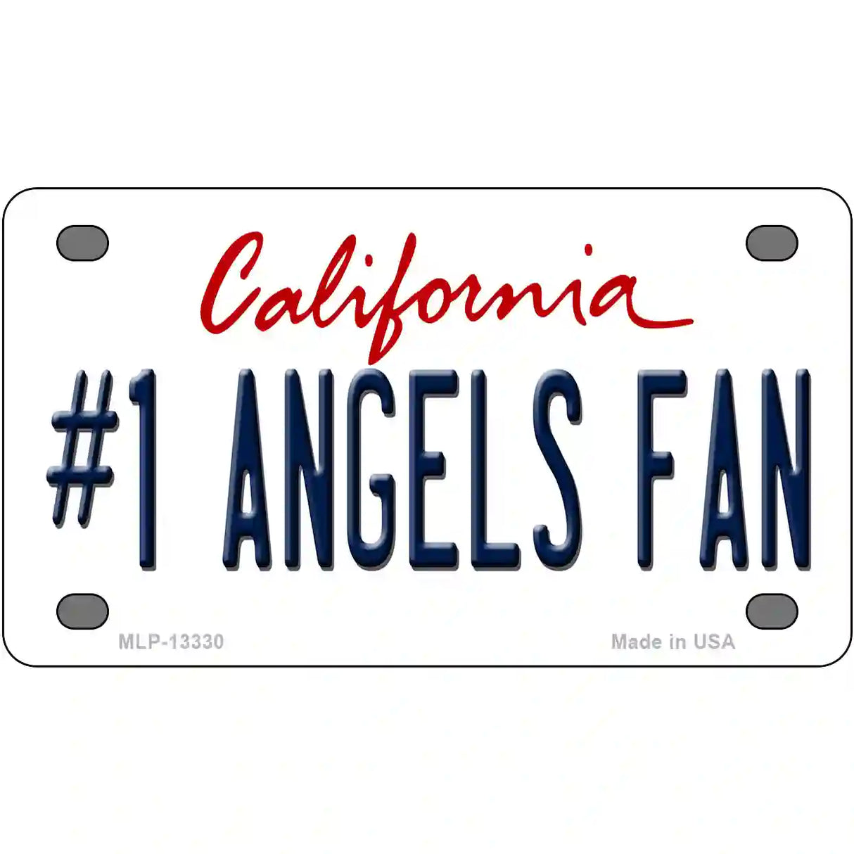 Number 1 Angels Fan Novelty Metal License Plate Tag 4" x 2.2" (MLP)