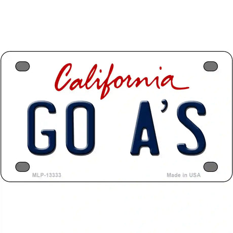 Go Athletics Novelty Metal License Plate Tag 4" x 2.2" (MLP)