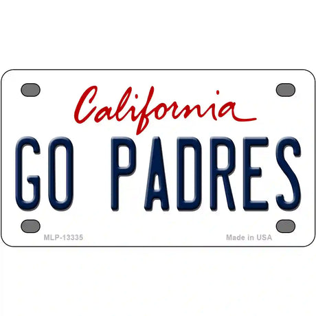 Go Padres Novelty Metal License Plate Tag 4" x 2.2" (MLP)