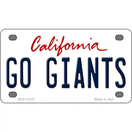 Go Giants Novelty Metal License Plate Tag 4" x 2.2" (MLP)