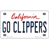 Go Clippers Novelty Metal License Plate Tag 4" x 2.2" (MLP)