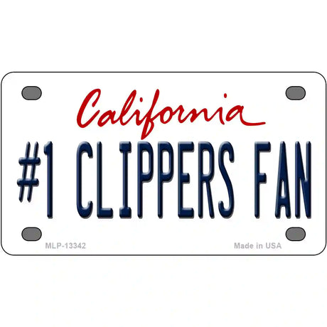 Number 1 Clippers Fan Novelty Metal License Plate Tag 4" x 2.2" (MLP)