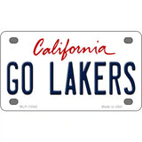 Go Lakers Novelty Metal License Plate Tag 4" x 2.2" (MLP)