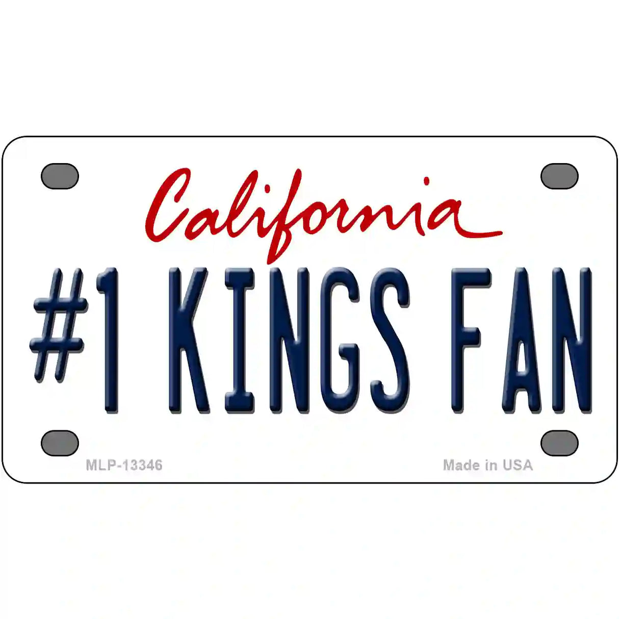 Number 1 Kings Fan Basketball Novelty Metal License Plate Tag 4" x 2.2" (MLP)