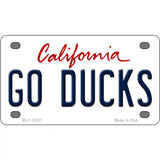 Go Ducks Novelty Metal License Plate Tag 4" x 2.2" (MLP)