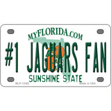 Number 1 Jaguars Fan Novelty Metal License Plate Tag 4" x 2.2" (MLP)