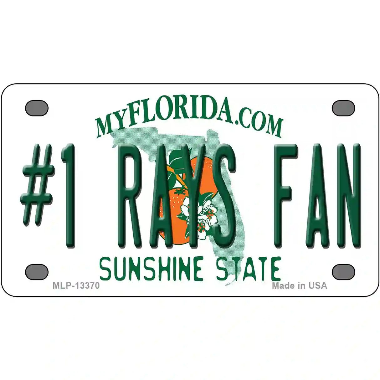 Number 1 Rays Fan Novelty Metal License Plate Tag 4" x 2.2" (MLP)