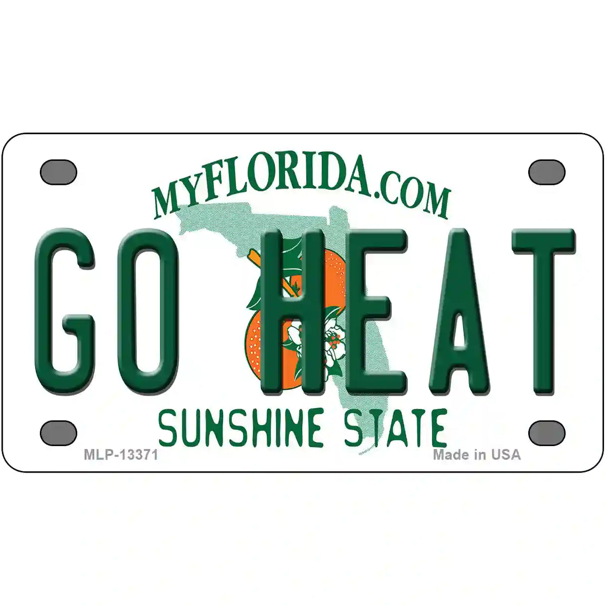 Go Heat Novelty Metal License Plate Tag 4" x 2.2" (MLP)