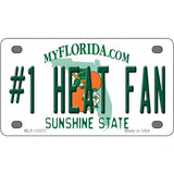 Number 1 Heat Fan Novelty Metal License Plate Tag 4" x 2.2" (MLP)