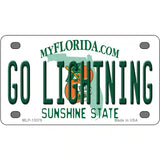 Go Lightning Novelty Metal License Plate Tag 4" x 2.2" (MLP)