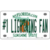 Number 1 Lightning Fan Novelty Metal License Plate Tag 4" x 2.2" (MLP)