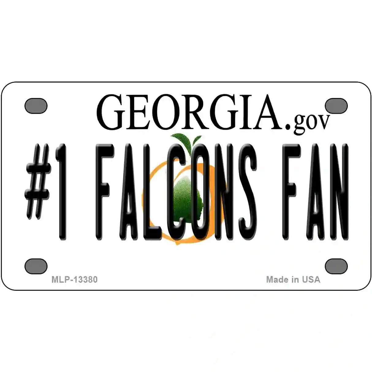 Number 1 Falcons Fan Novelty Metal License Plate Tag 4" x 2.2" (MLP)