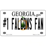 Number 1 Falcons Fan Novelty Metal License Plate Tag 4" x 2.2" (MLP)