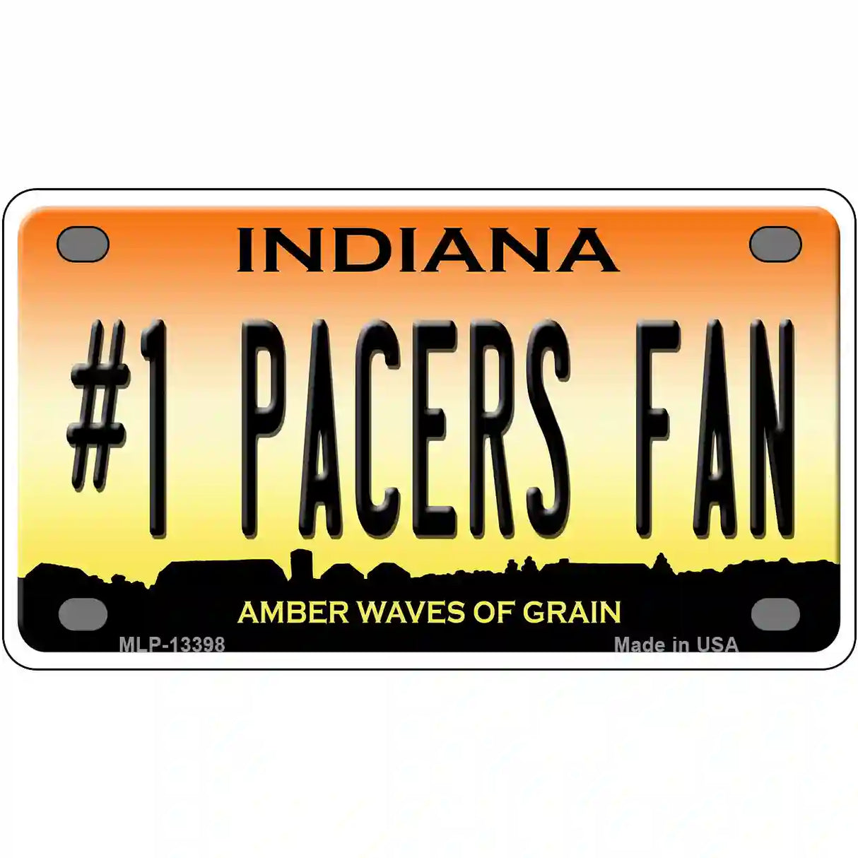 Number 1 Pacers Fan Novelty Metal License Plate Tag 4" x 2.2" (MLP)