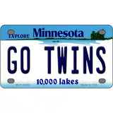 Go Twins Novelty Metal License Plate Tag 4" x 2.2" (MLP)