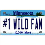 Number 1 Wild Fan Novelty Metal License Plate Tag 4" x 2.2" (MLP)