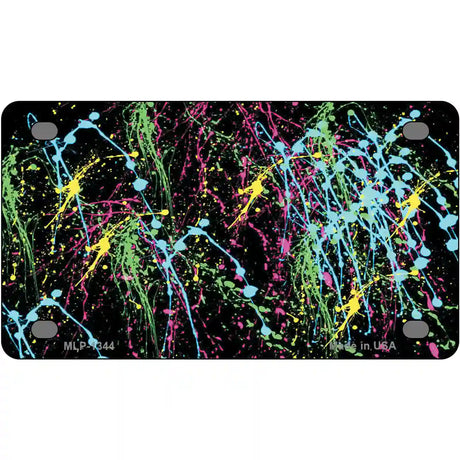 Paint Splashes Novelty Metal License Plate 4" x 2.2" (MLP)