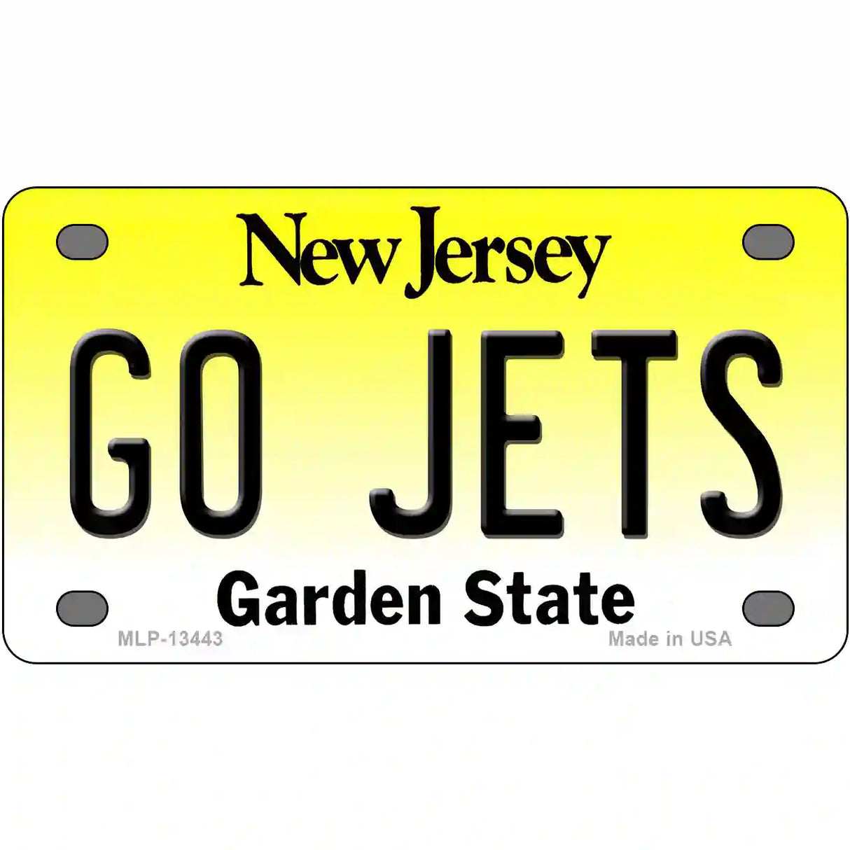 Go Jets Novelty Metal License Plate Tag 4" x 2.2" (MLP)