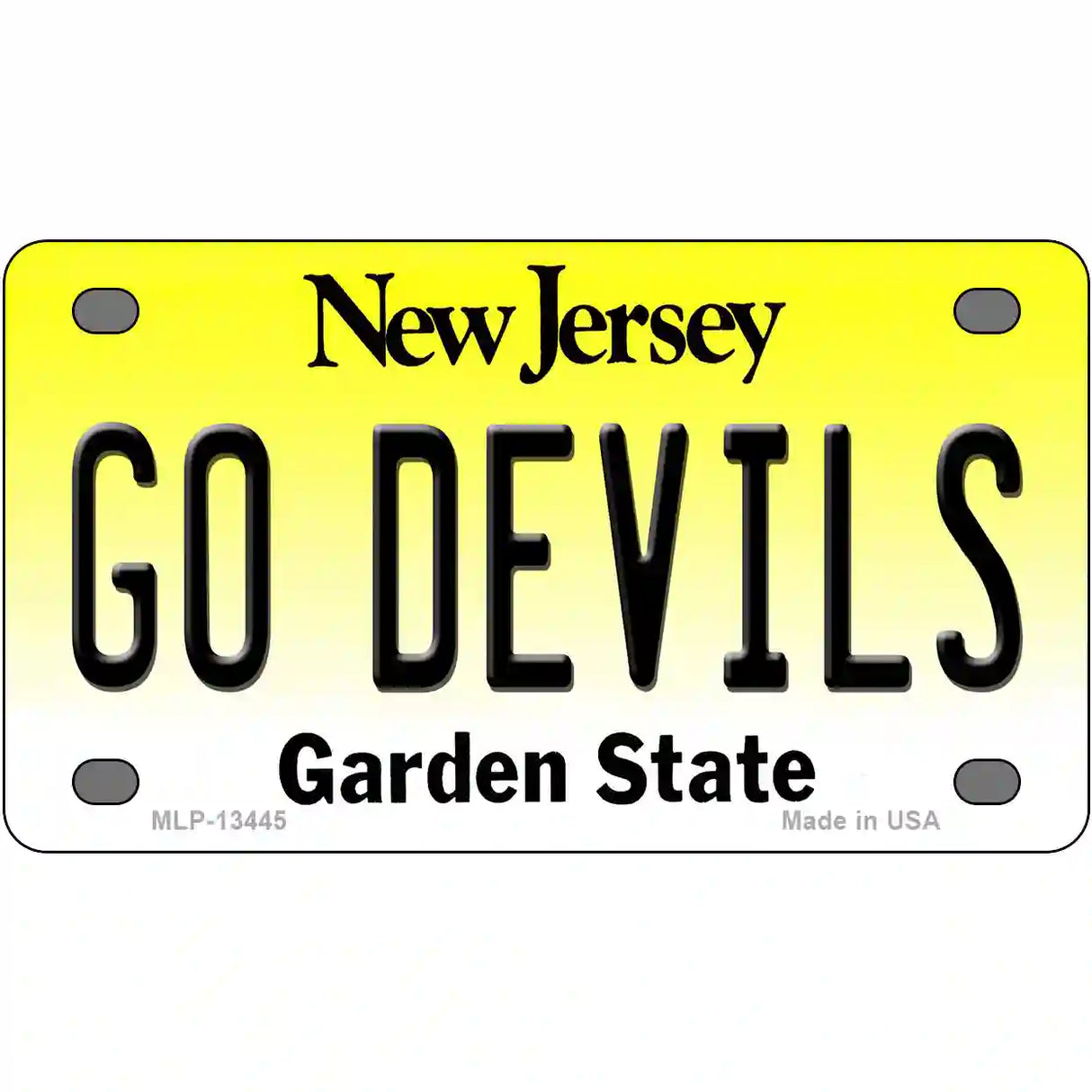 Go Devils Novelty Metal License Plate Tag 4" x 2.2" (MLP)