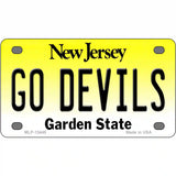 Go Devils Novelty Metal License Plate Tag 4" x 2.2" (MLP)