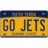 New York Go Jets Novelty Metal License Plate Tag 4" x 2.2" (MLP)