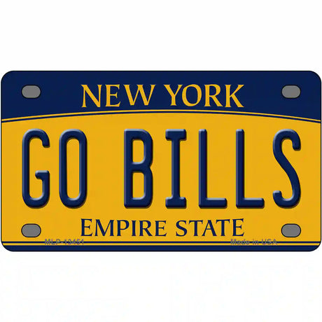 Go Bills Novelty Metal License Plate Tag 4" x 2.2" (MLP)