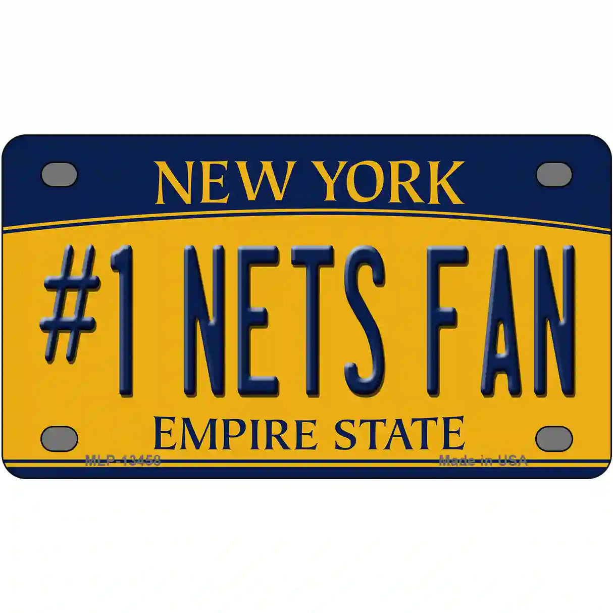 Number 1 Nets Fan Novelty Metal License Plate Tag 4" x 2.2" (MLP)