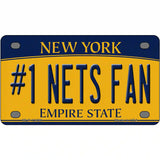 Number 1 Nets Fan Novelty Metal License Plate Tag 4" x 2.2" (MLP)