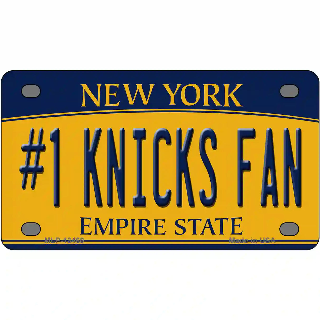 Number 1 Knicks Fan Novelty Metal License Plate Tag 4" x 2.2" (MLP)