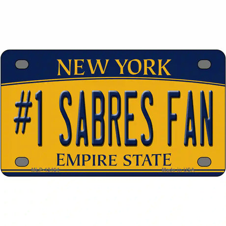 Number 1 Sabres Fan Novelty Metal License Plate Tag 4" x 2.2" (MLP)