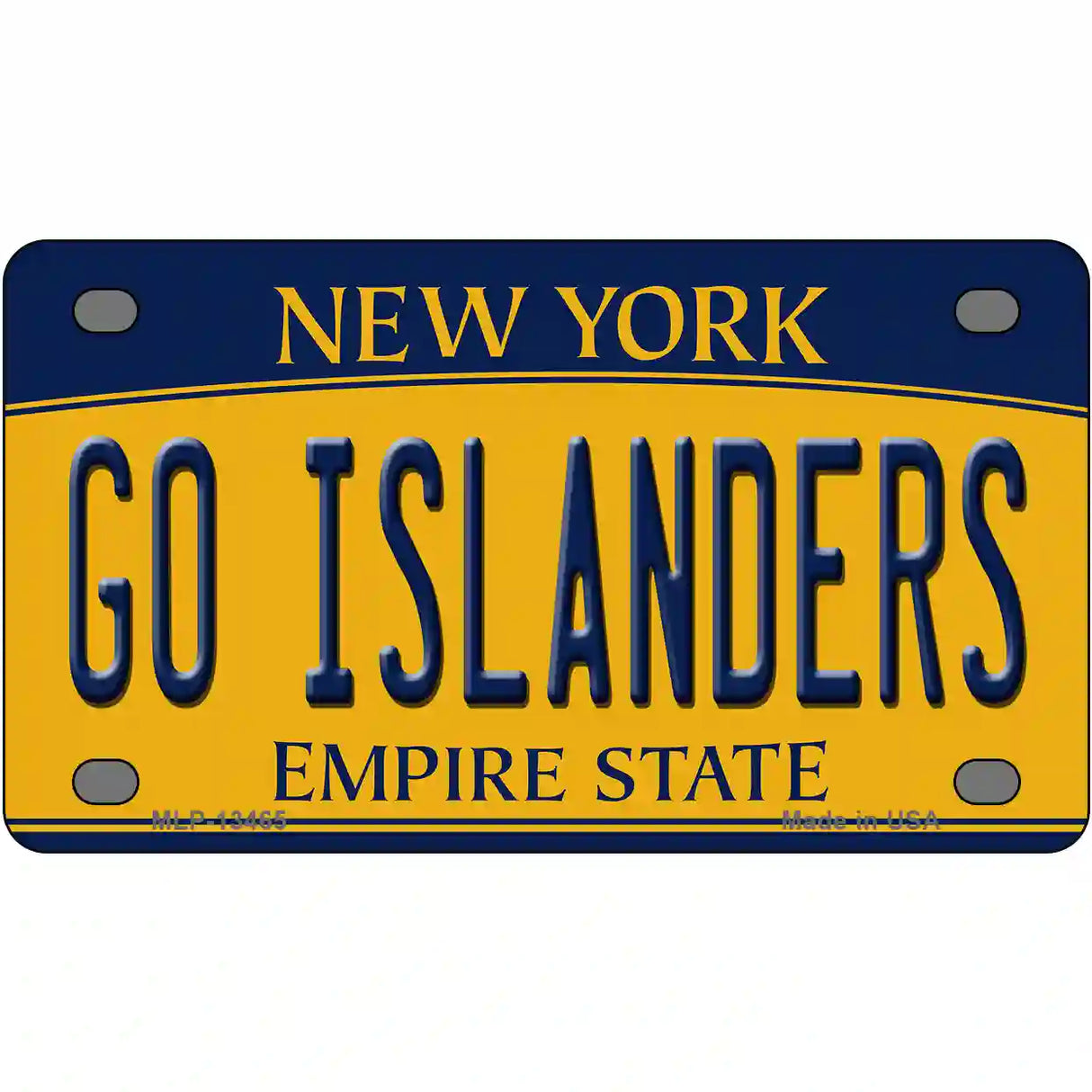 Go Islanders Novelty Metal License Plate Tag 4" x 2.2" (MLP)