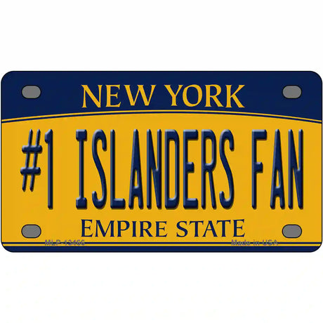 Number 1 Islanders Fan Novelty Metal License Plate Tag 4" x 2.2" (MLP)