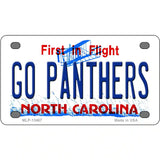 Go Panthers North Carolina Novelty Metal License Plate Tag 4" x 2.2" (MLP)