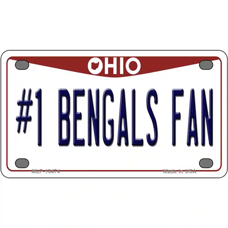 Number 1 Bengals Fan Novelty Metal License Plate Tag 4" x 2.2" (MLP)