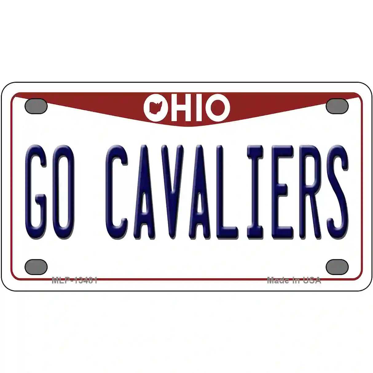 Go Cavaliers Novelty Metal License Plate Tag 4" x 2.2" (MLP)