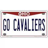 Go Cavaliers Novelty Metal License Plate Tag 4" x 2.2" (MLP)