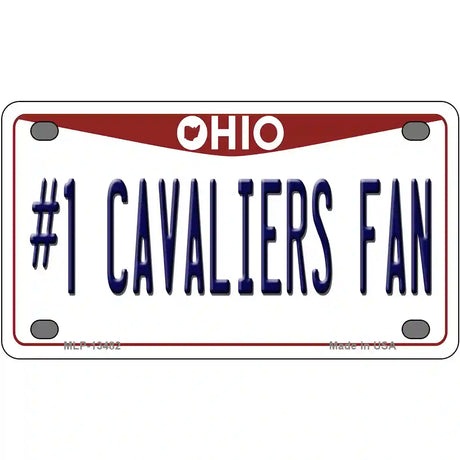 Number 1 Cavaliers Fan Novelty Metal License Plate Tag 4" x 2.2" (MLP)