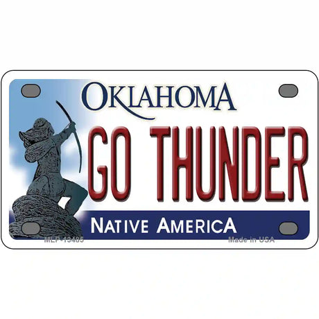 Go Thunder Novelty Metal License Plate Tag 4" x 2.2" (MLP)