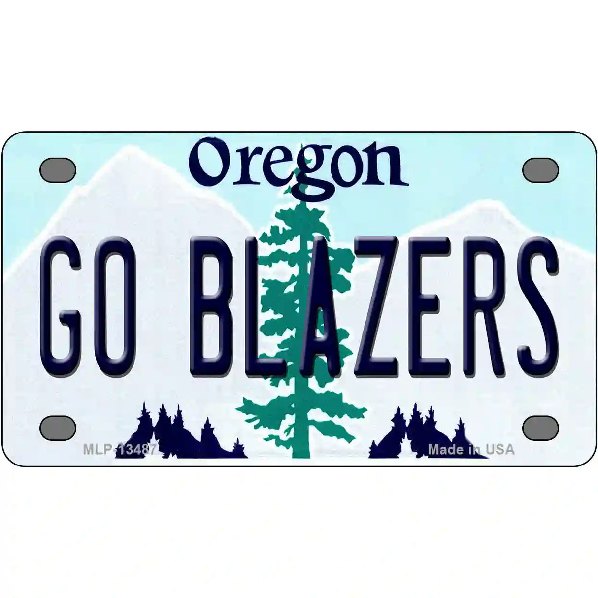 Go Blazers Novelty Metal License Plate Tag 4" x 2.2" (MLP)