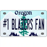 Number 1 Blazers Fan Novelty Metal License Plate Tag 4" x 2.2" (MLP)