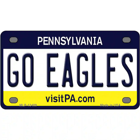 Go Eagles Novelty Metal License Plate Tag 4" x 2.2" (MLP)