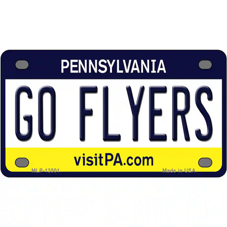 Go Flyers Novelty Metal License Plate Tag 4" x 2.2" (MLP)