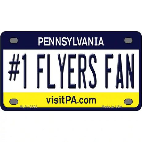 Number 1 Flyers Fan Novelty Metal License Plate Tag 4" x 2.2" (MLP)